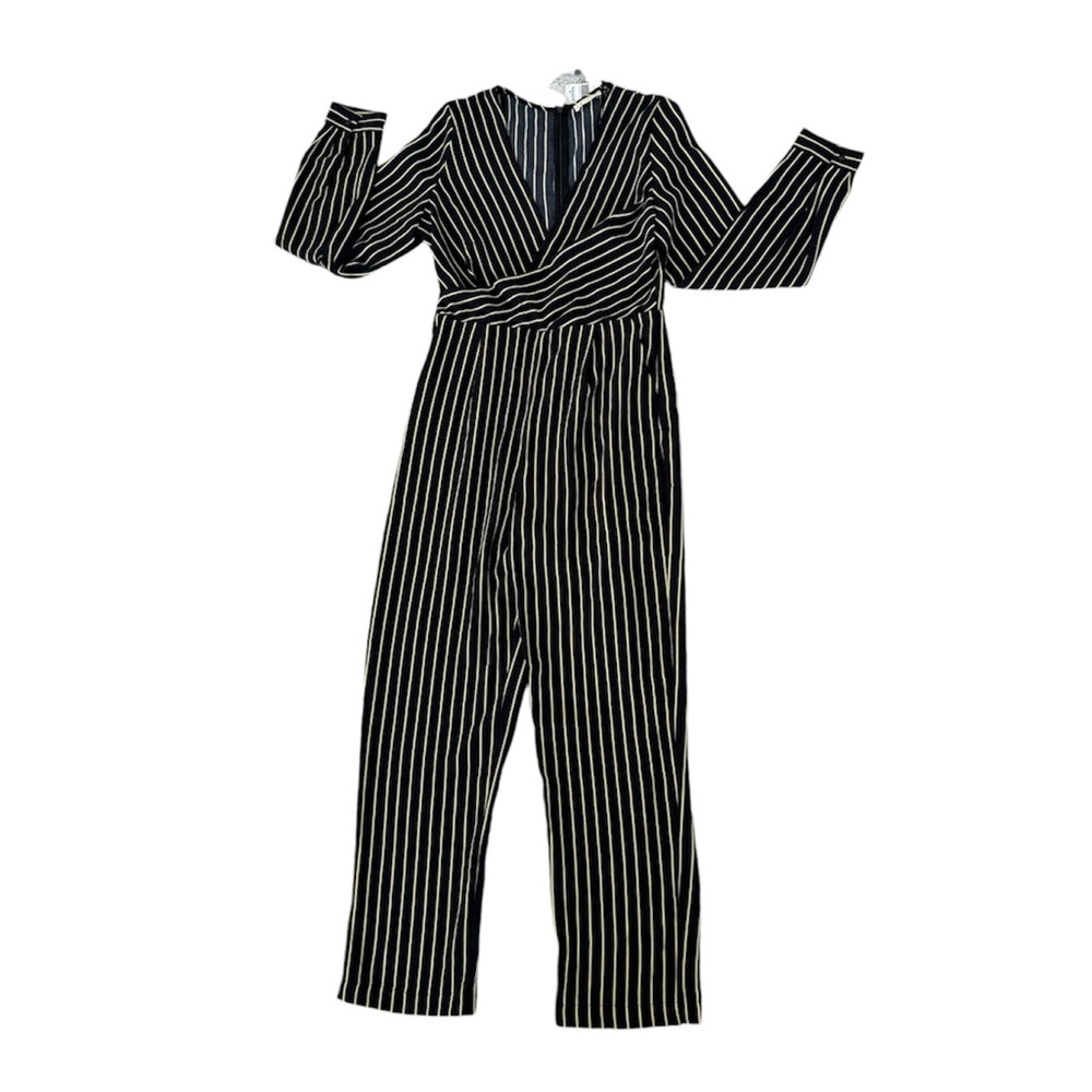 NWT Art + ephect (BOHME) black and yellow tapered jumpsuit size M
